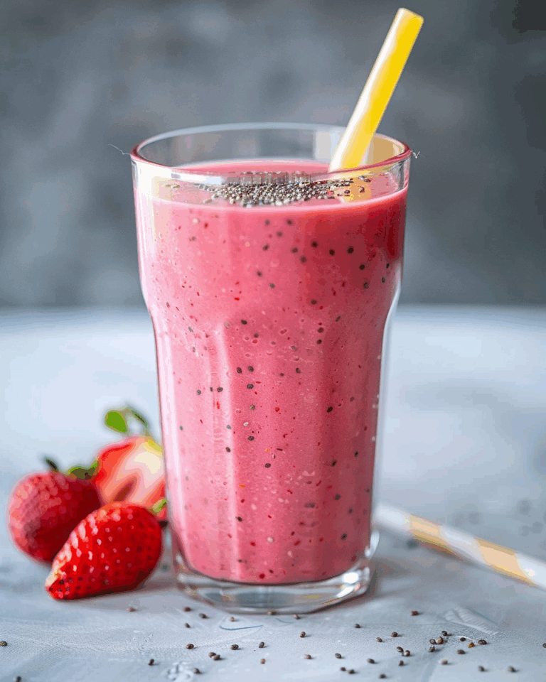 3-Ingredient Strawberry and Chia Smoothie