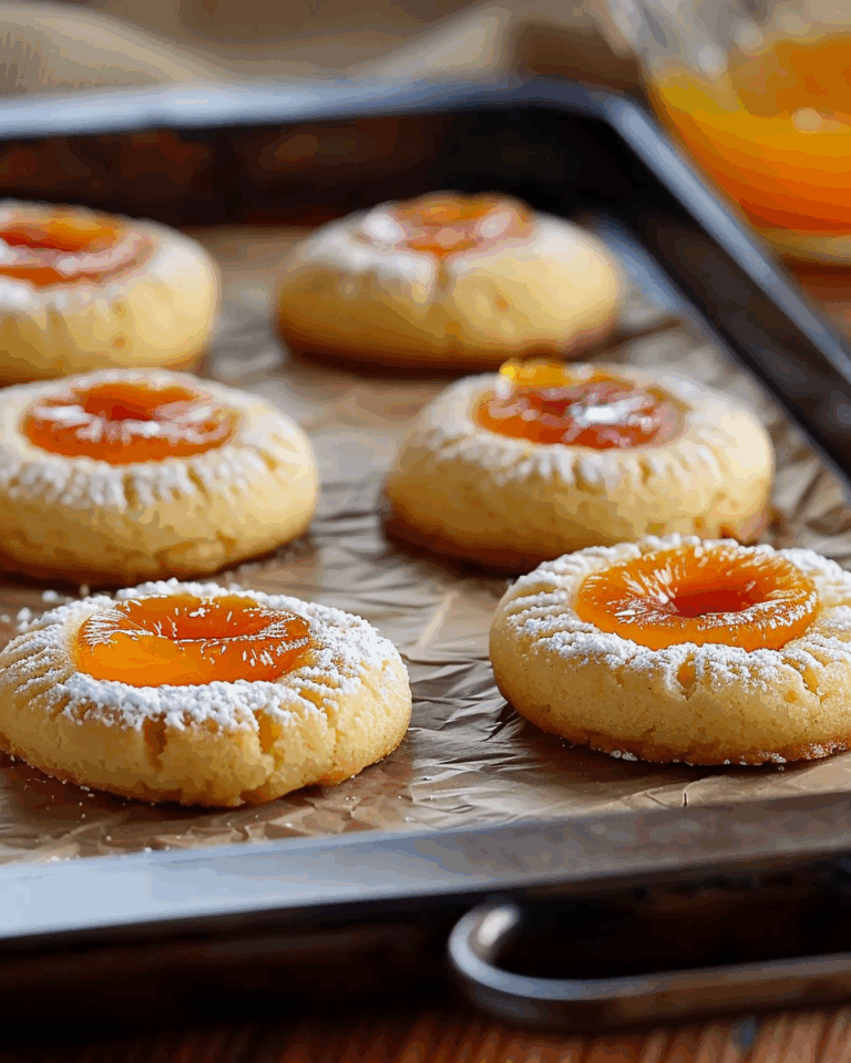 Apricot Almond Thumbprint Cookies