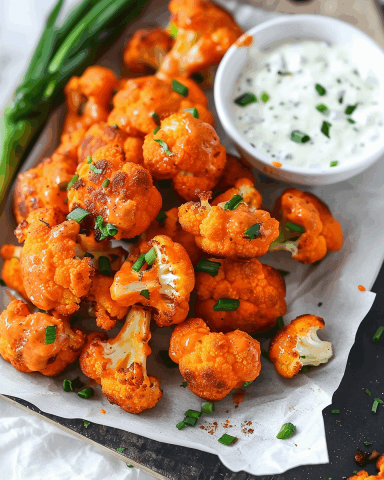 Baked Buffalo Cauliflower Bites