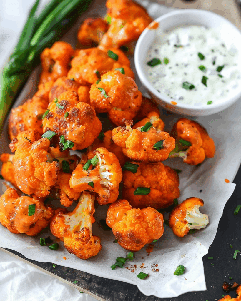 Baked Buffalo Cauliflower Bites