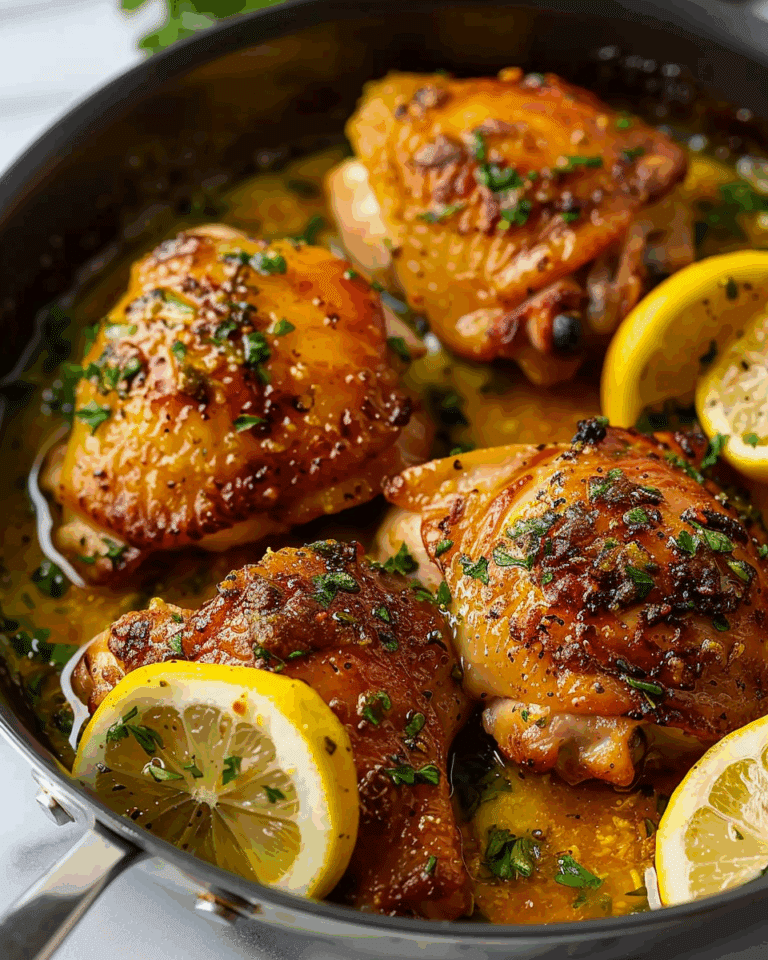 Baked Lemon Butter Chicken Thighs