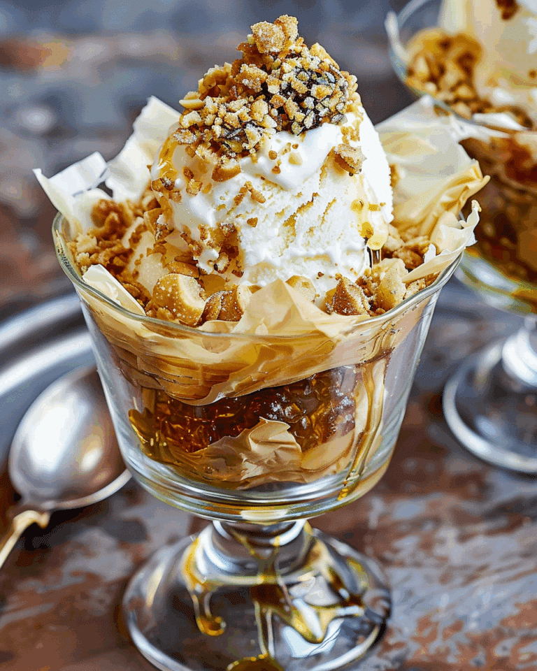 Baklava Ice Cream Sundae