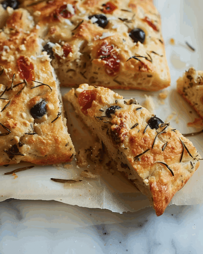 Black Olive and Rosemary Focaccia