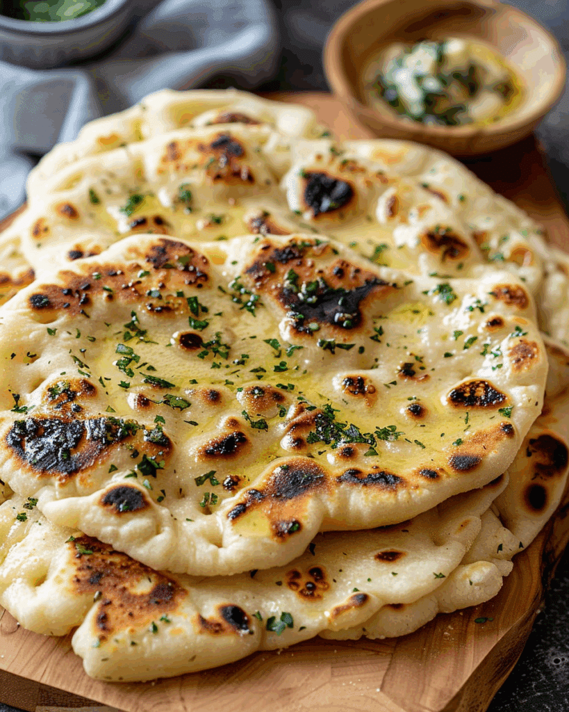 Buttery Garlic Naan Bread