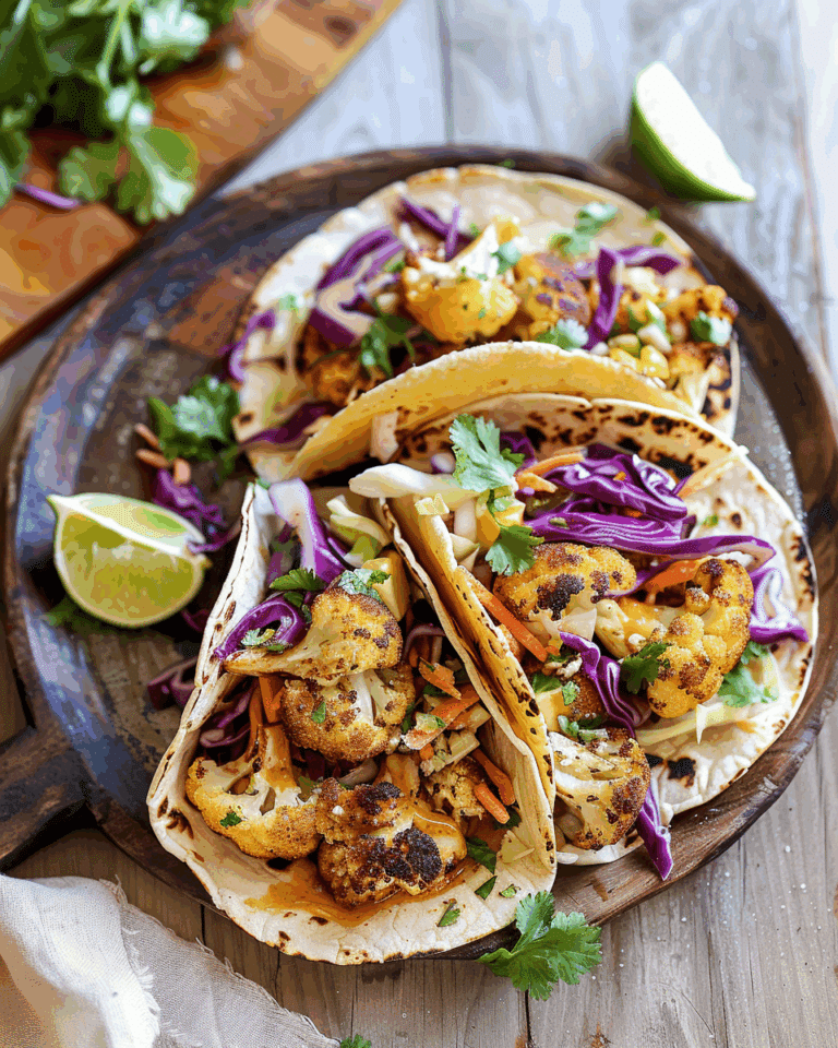 Cauliflower Tacos with Cabbage Slaw