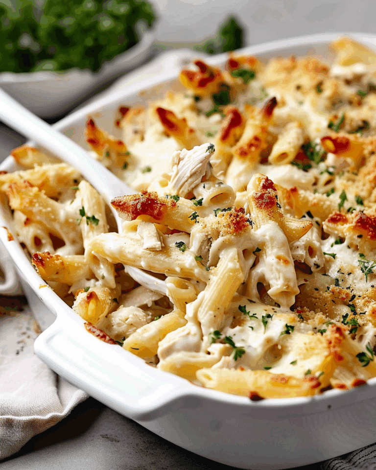 Chicken Alfredo Pasta Bake