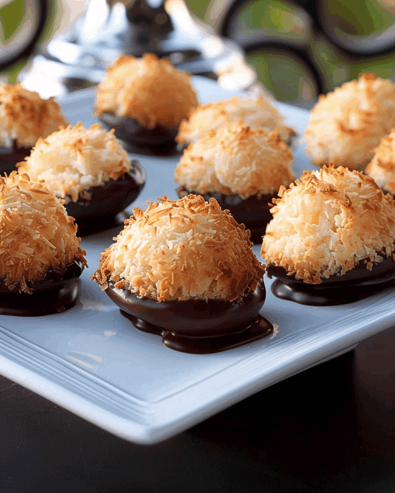 Chocolate-Dipped Coconut Macaroons