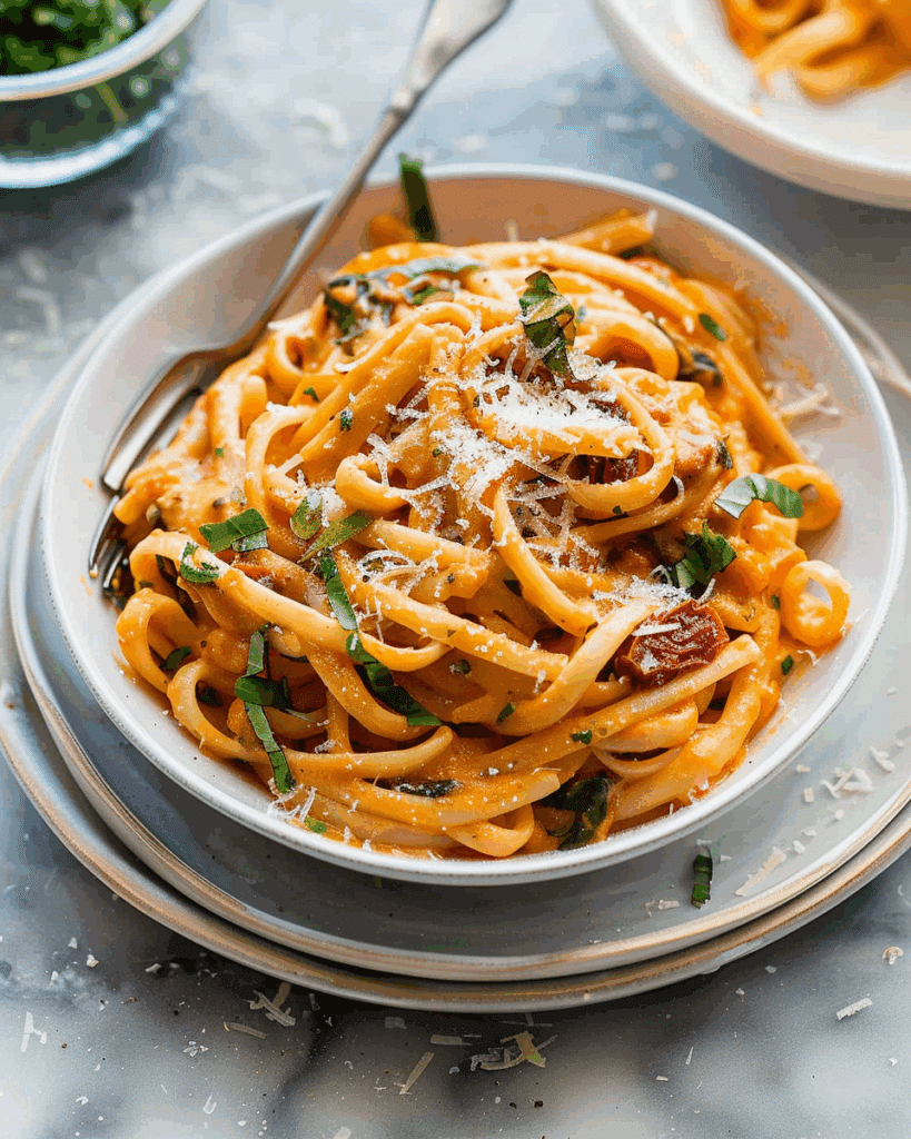 Creamy Sun Dried Tomato Pasta