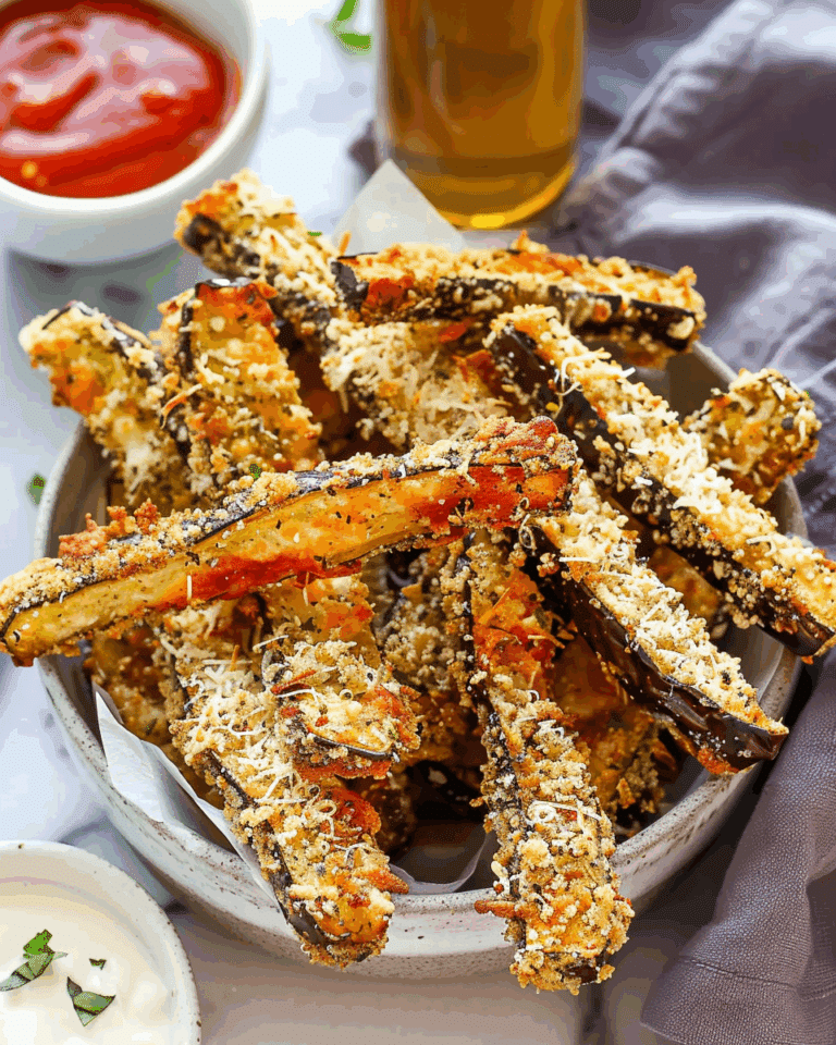 Crispy Eggplant Parmesan Fries
