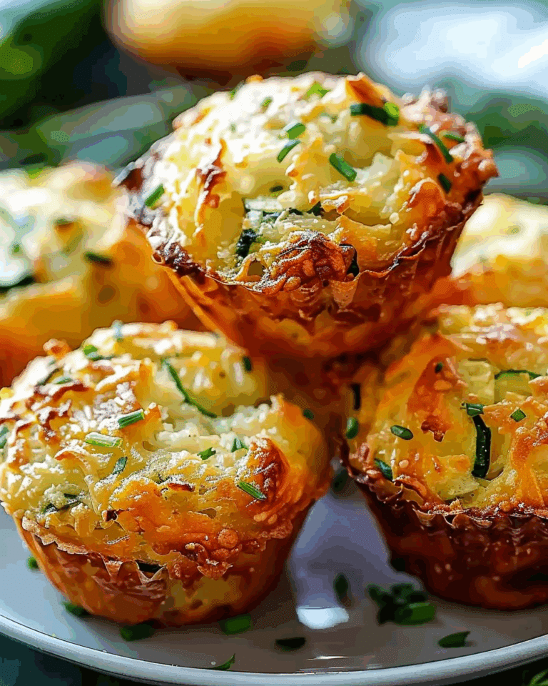 Crispy Parmesan Zucchini Potato Muffins
