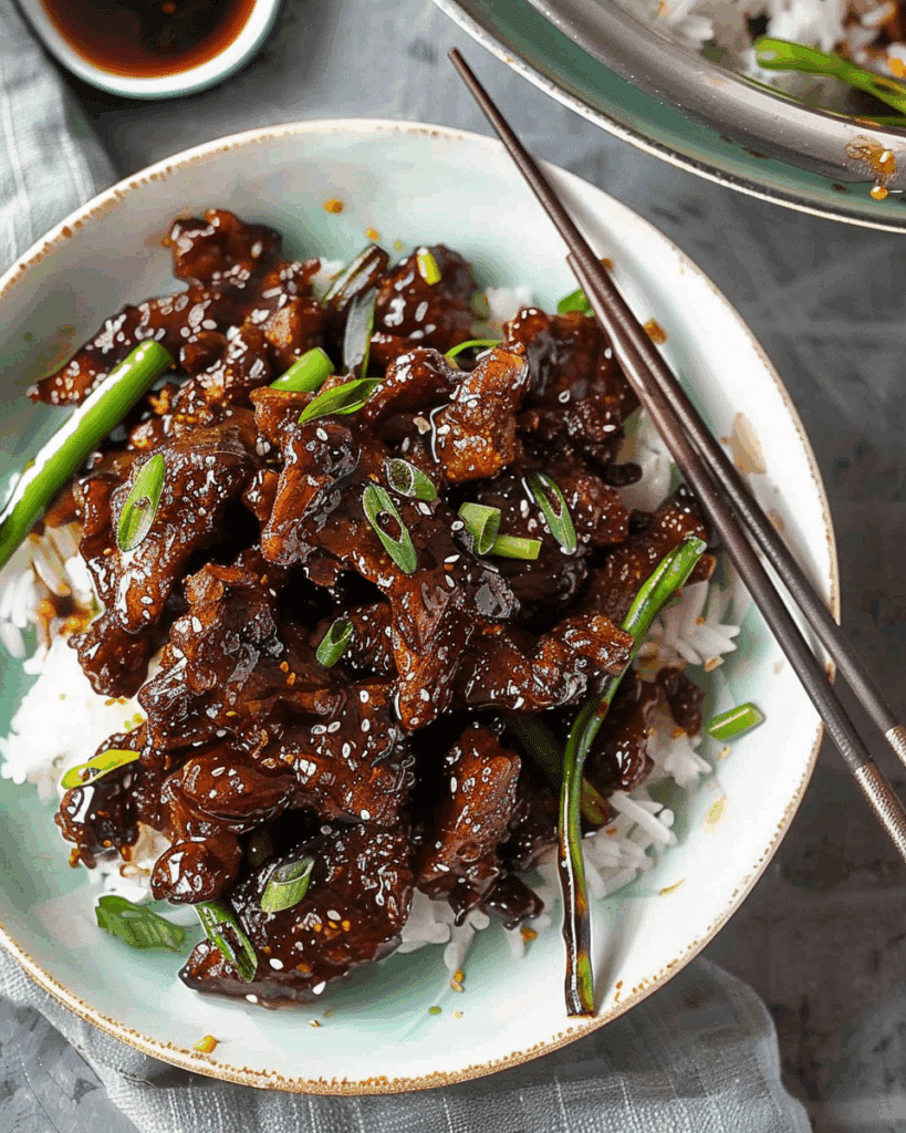Crispy Sticky Mongolian Beef