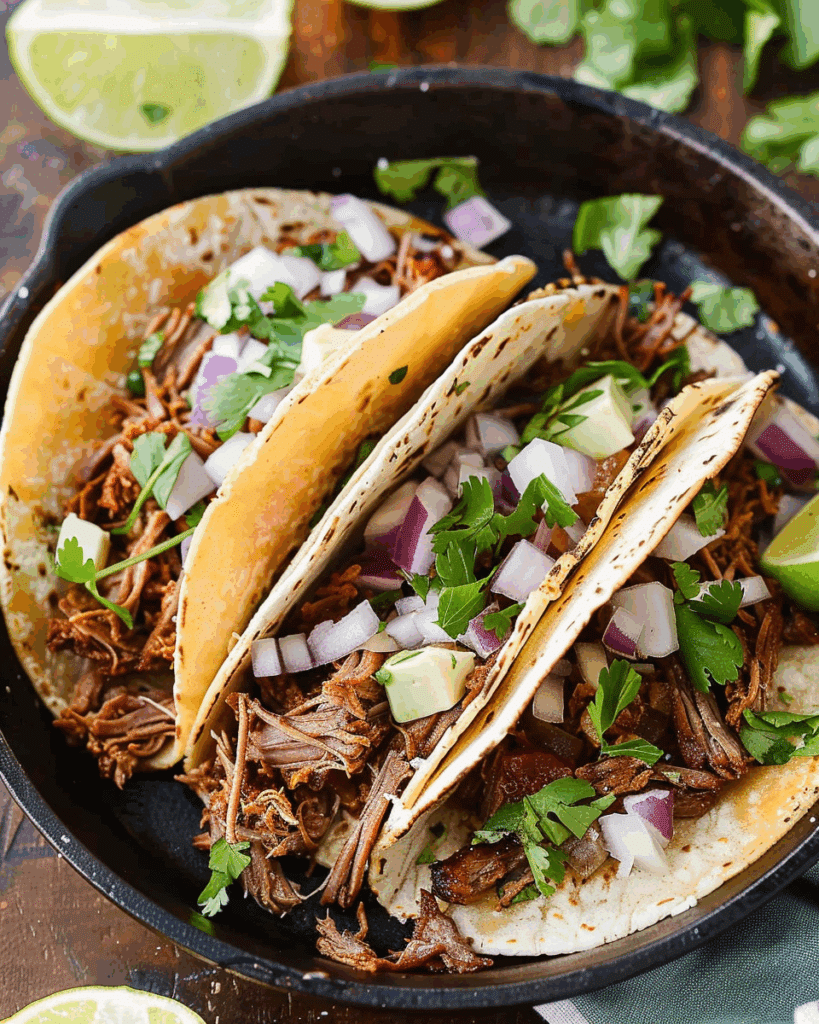 Crock Pot Barbacoa Tacos