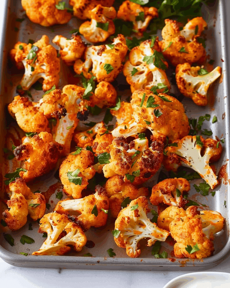 Easy 3-Ingredient Buffalo Cauliflower Bites