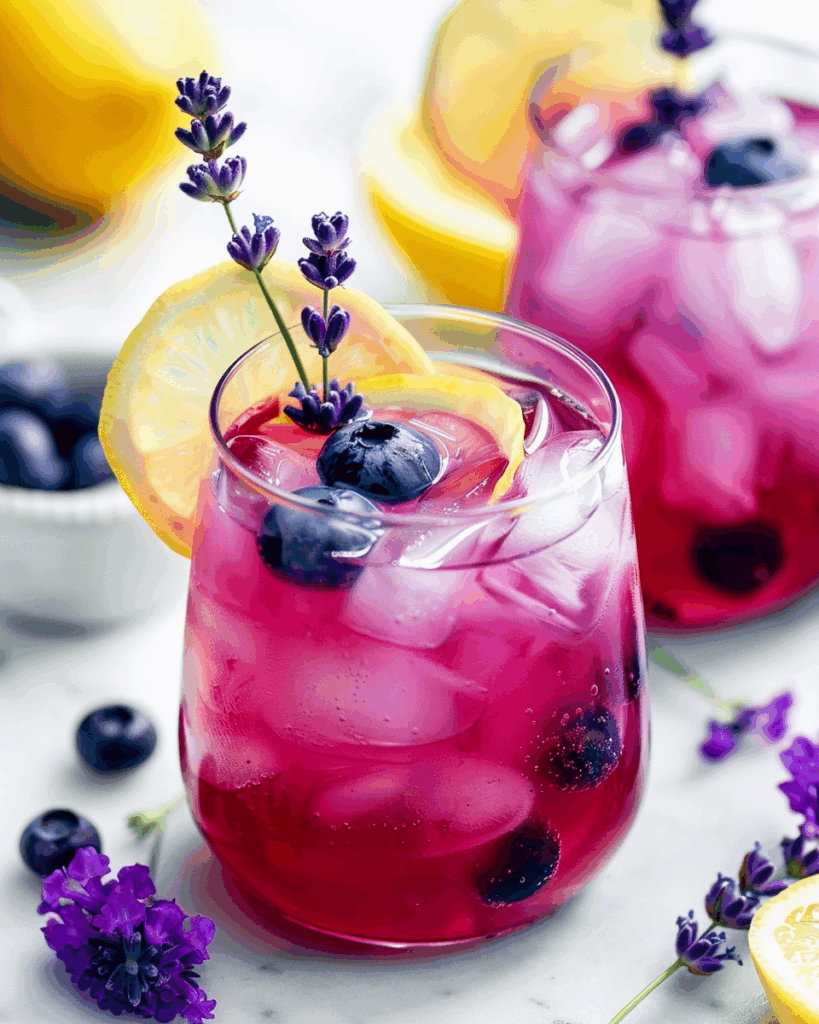 Easy Blueberry Lavender Lemonade