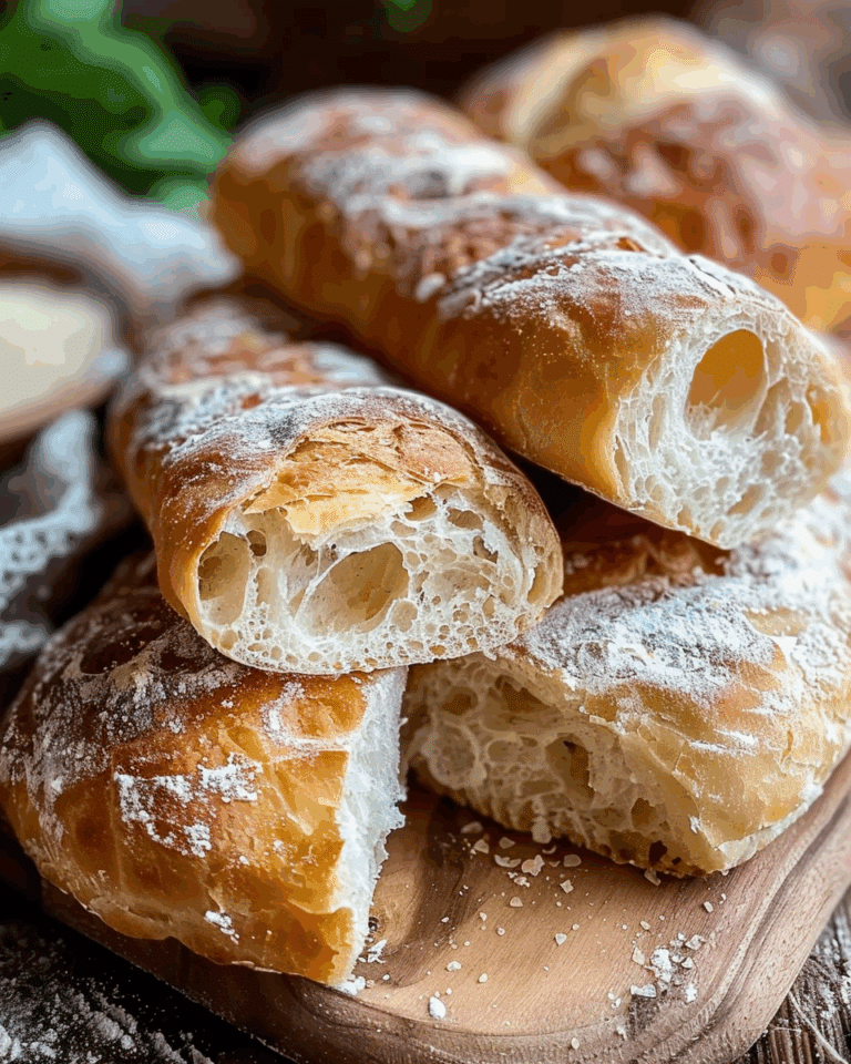 Easy Small Batch Ciabatta Rolls