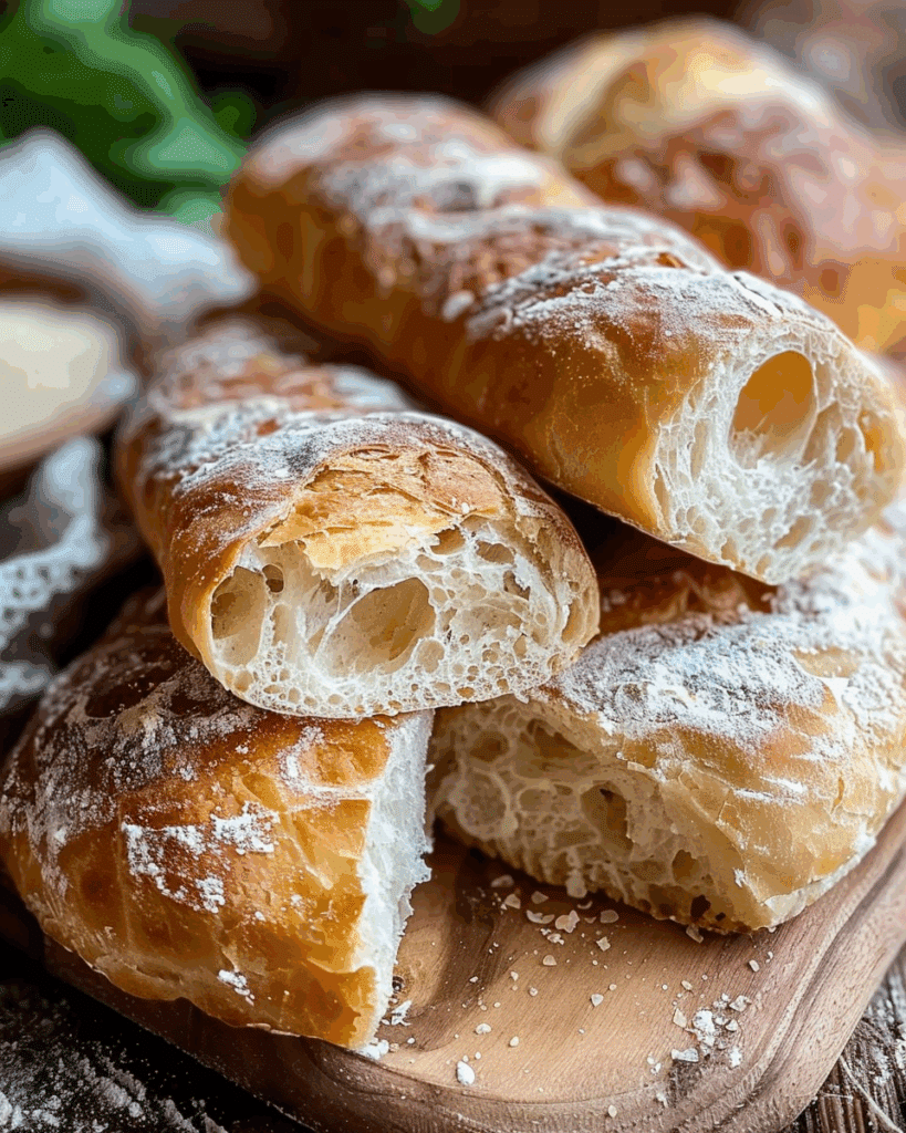 Easy Small Batch Ciabatta Rolls