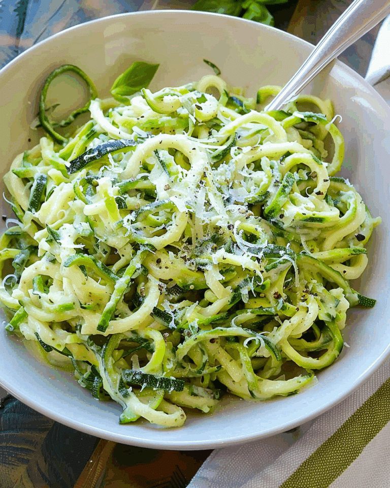 Easy Zucchini Noodle Alfredo