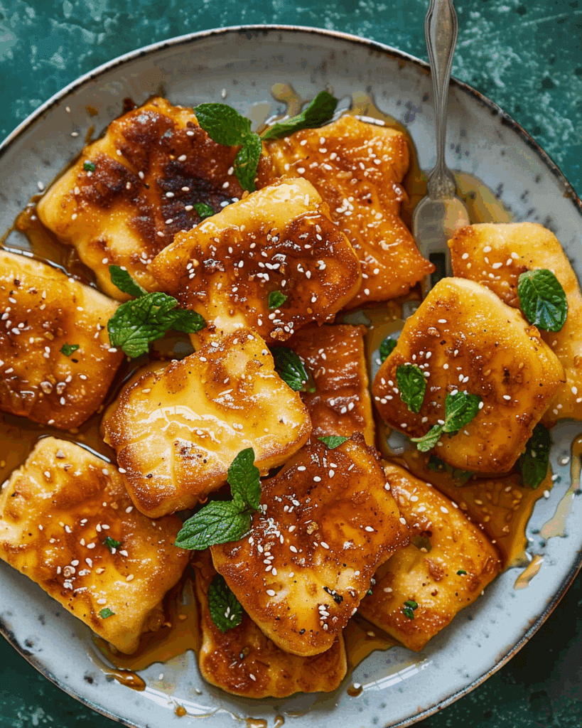 Fried Halloumi with Honey