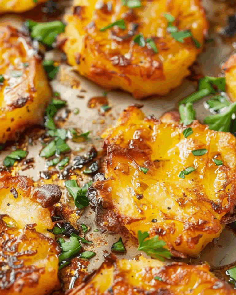 Garlic Butter Crispy Smashed Potatoes