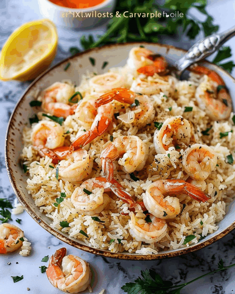 Garlic Butter Shrimp And Rice