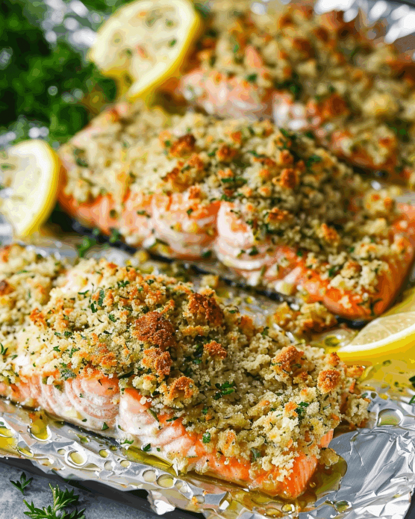 Herb Crusted Baked Salmon