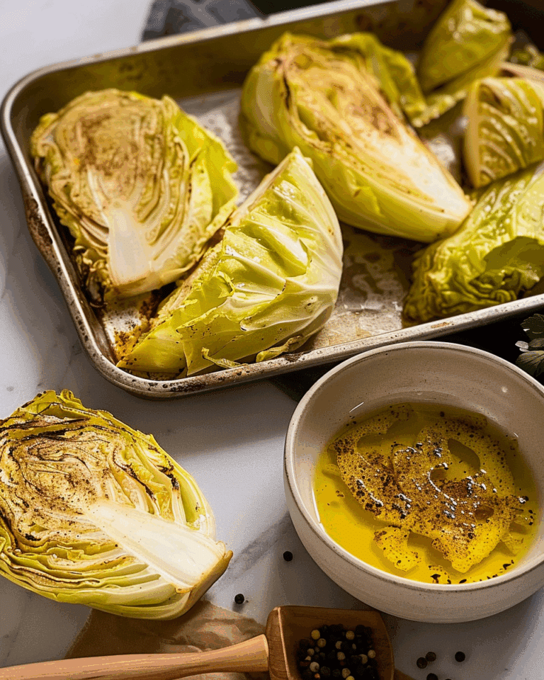 Honey-Mustard Roasted Cabbage Wedges