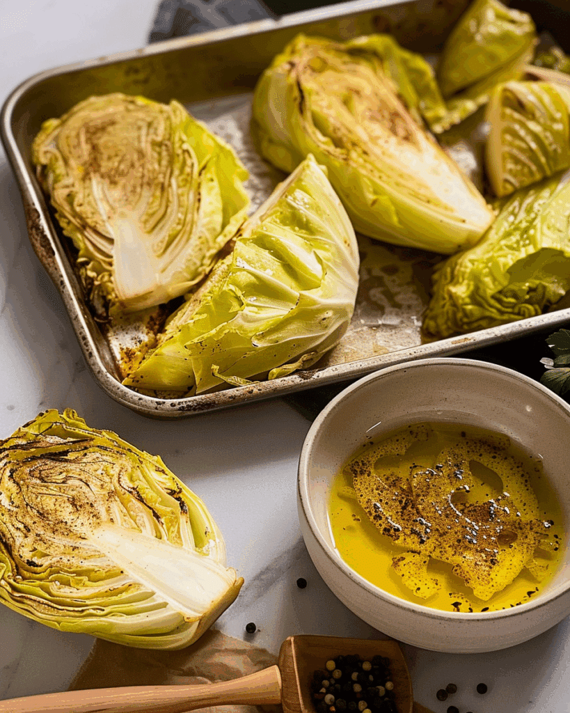 Honey-Mustard Roasted Cabbage Wedges
