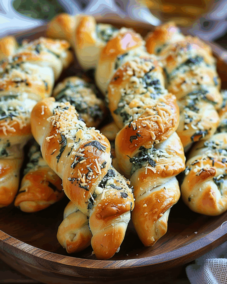 Cheesy Parmesan and Spinach Cheese Twists