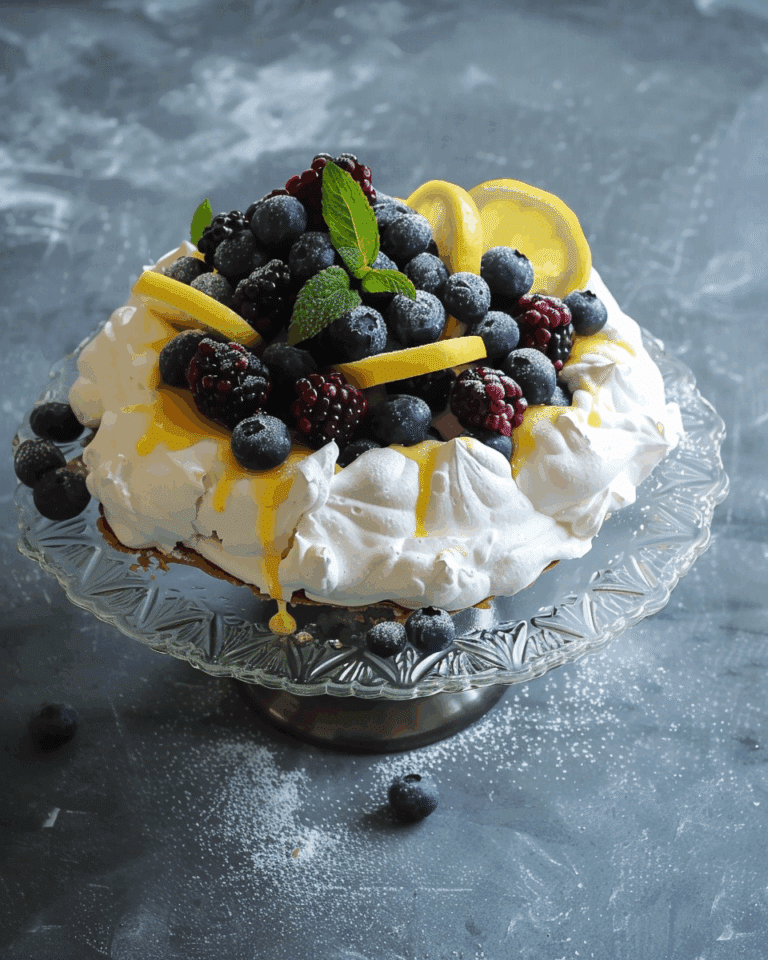 Lemon Blueberry Pavlova