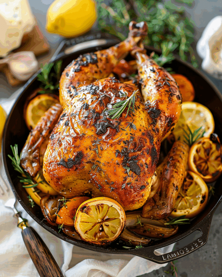 Lemon Garlic Butter Roast Chicken