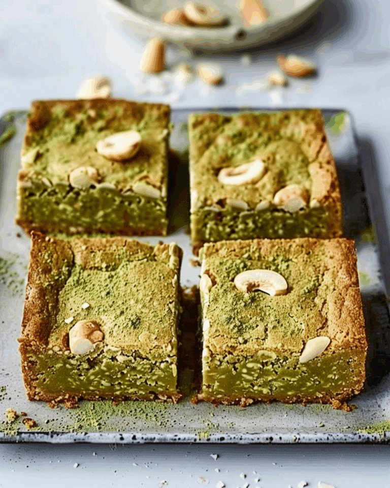 Matcha & White Chocolate Blondies
