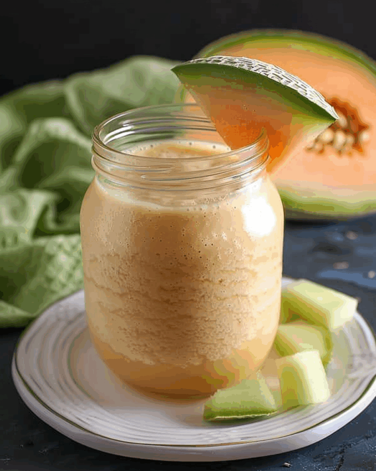 Melon Smoothie with Cantaloupe or Honeydew