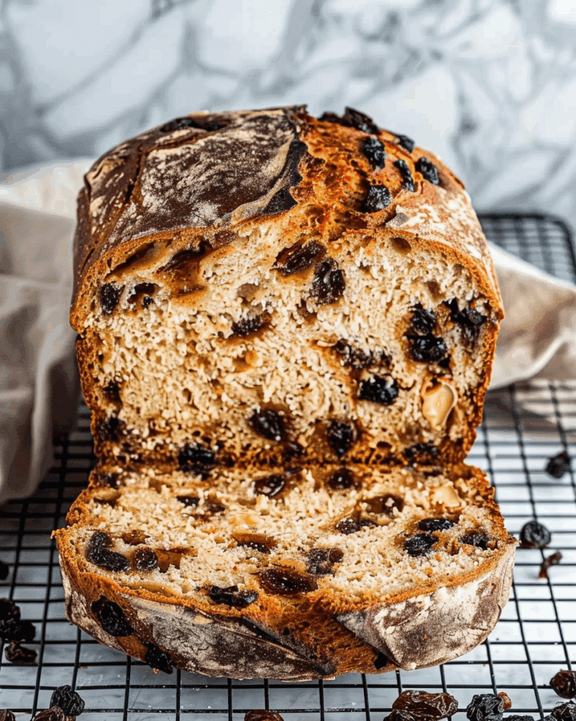 No Knead Cinnamon Raisin Bread
