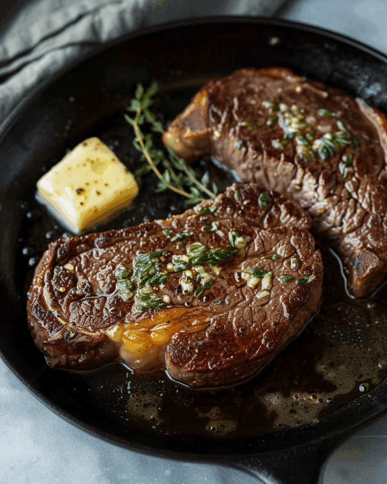 Pan Seared Steak with Garlic Butter