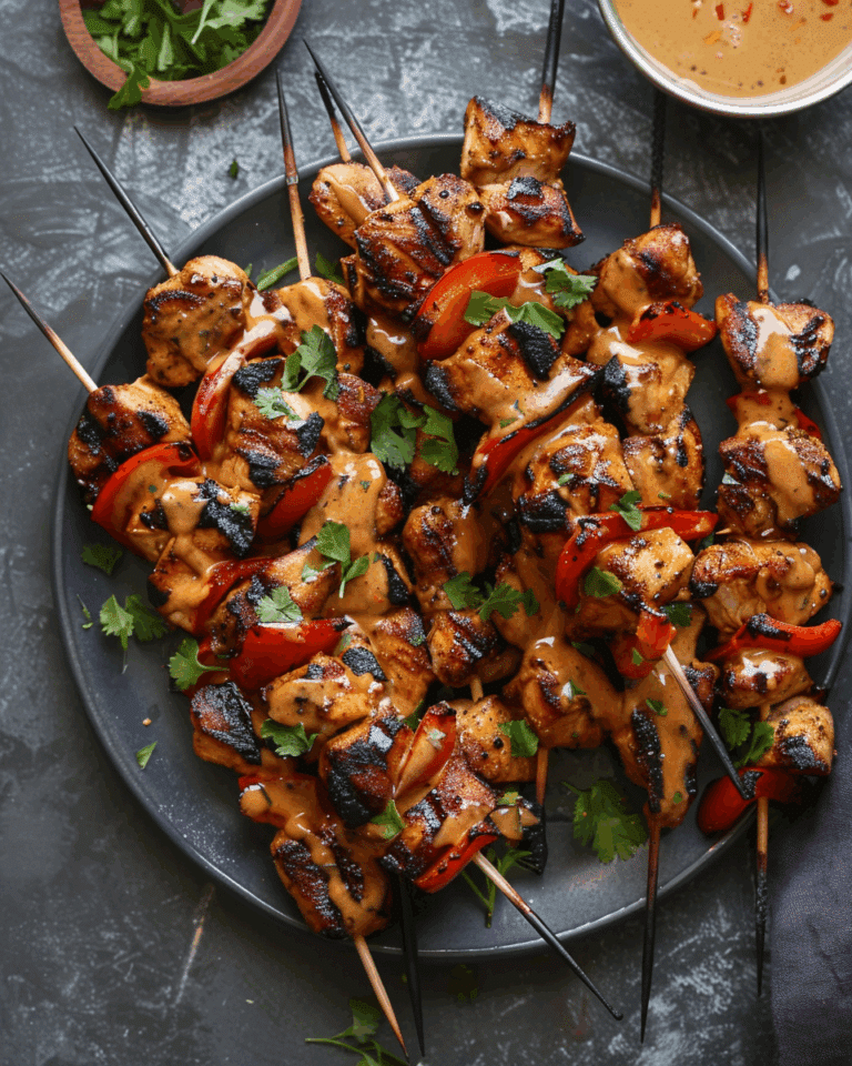 Chicken Satay with Peanut Sauce
