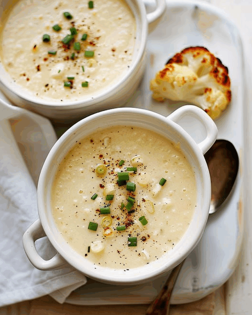 Roasted Cauliflower & Leek Soup