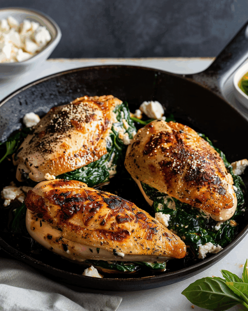 Spinach Feta Stuffed Chicken