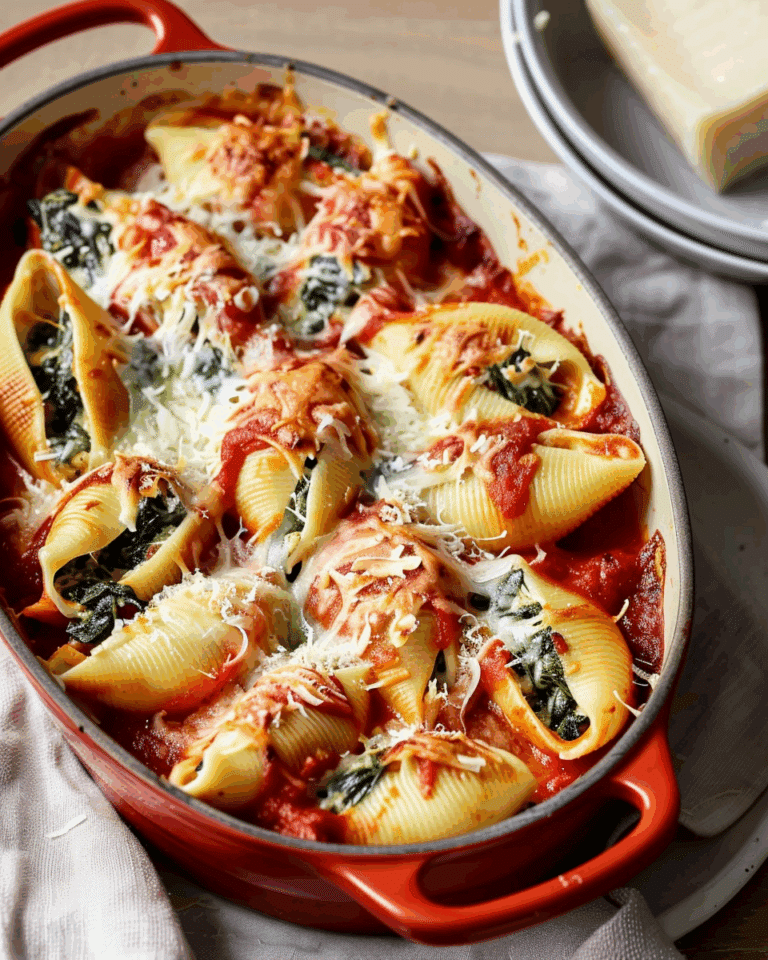 Spinach And Cheese Stuffed Shells