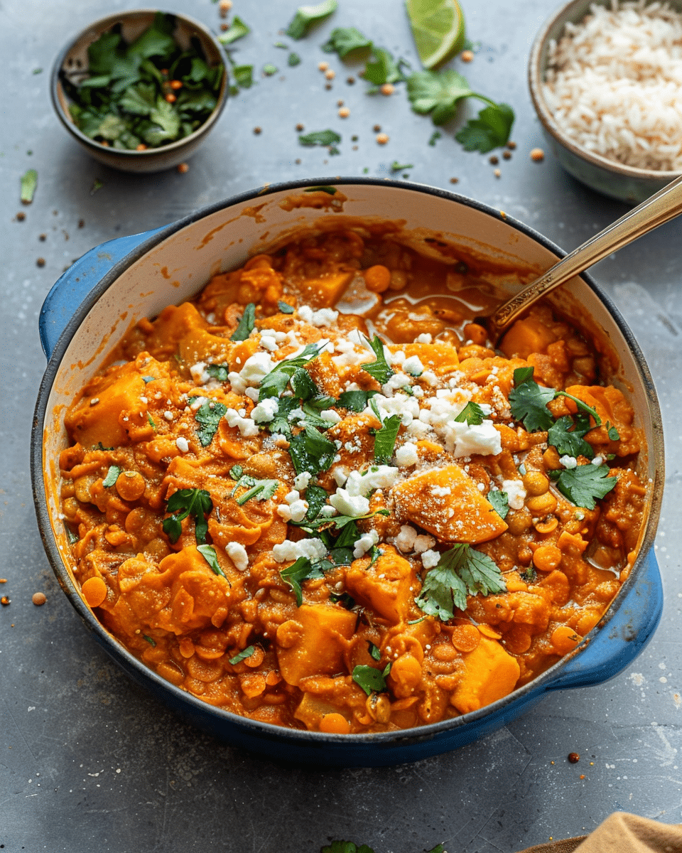 Sweet Potato Red Lentil Curry