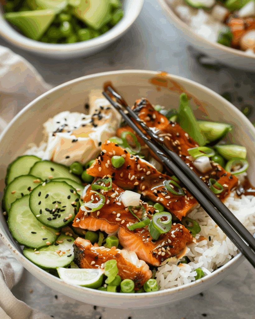 Teriyaki Salmon Rice Bowl