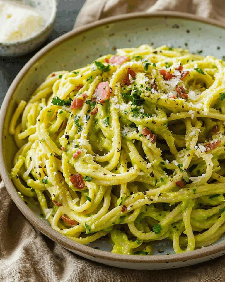 The Easiest, Creamiest Avocado Carbonara