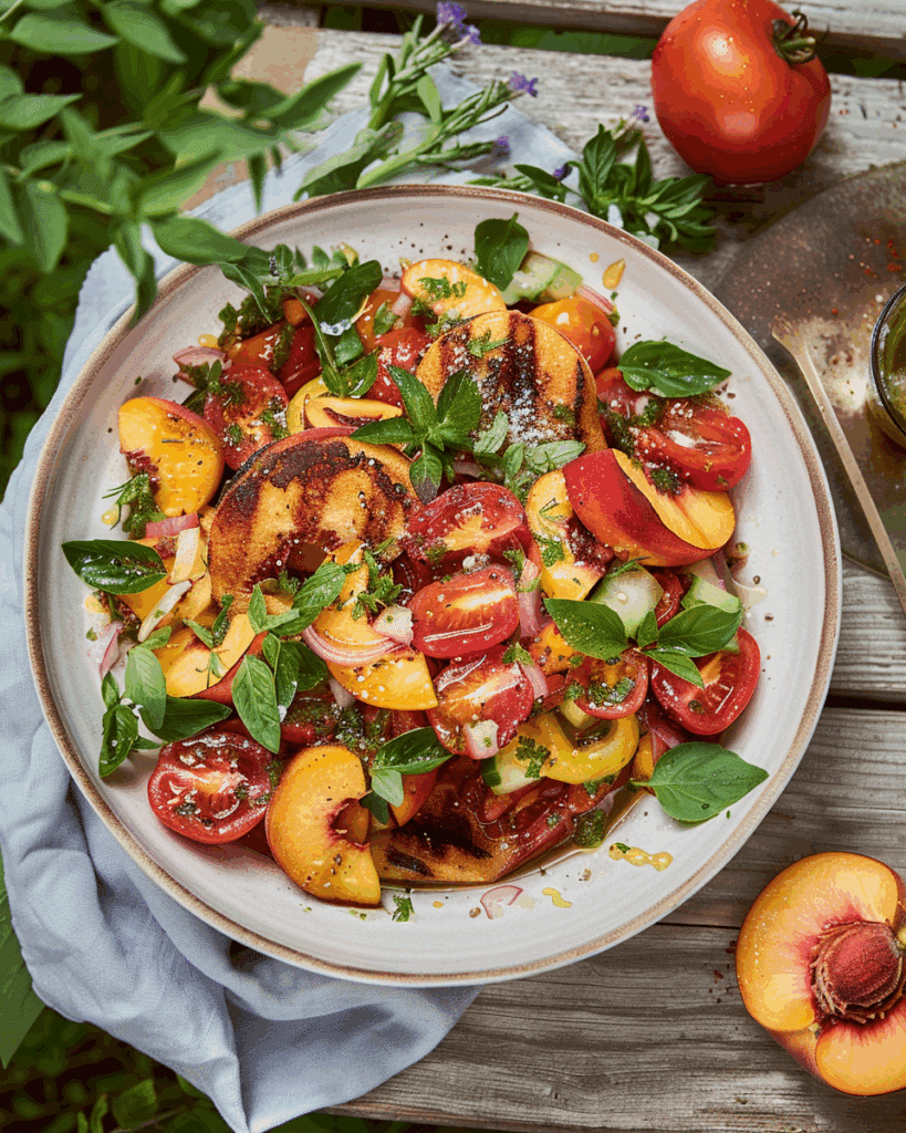Tomato & Peach Panzanella
