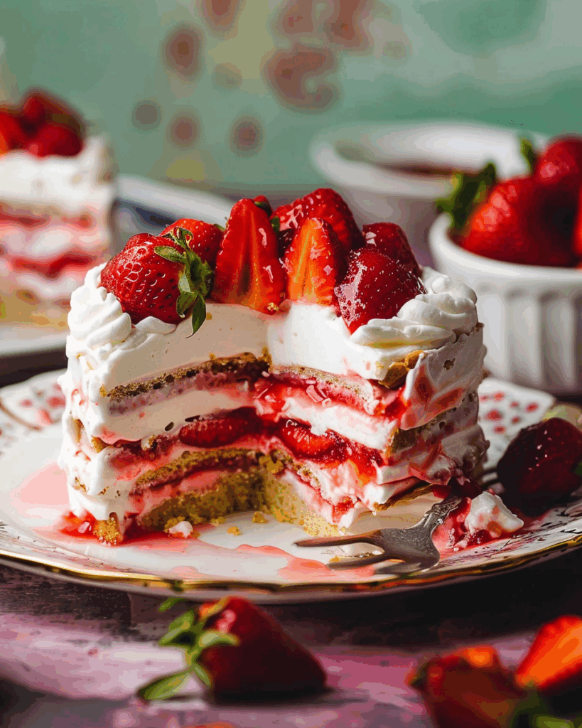 Strawberry Shortcake Icebox Cake