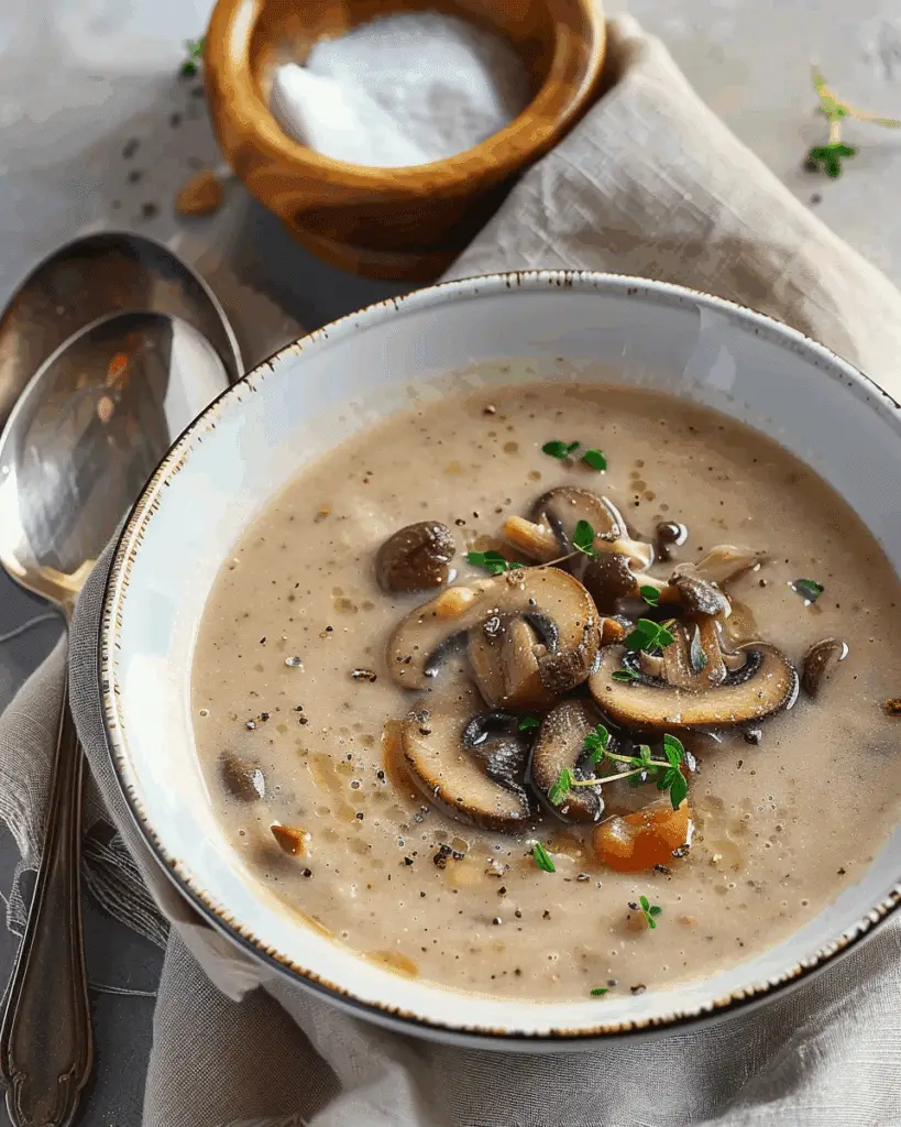 Creamy Chestnut Mushroom Soup
