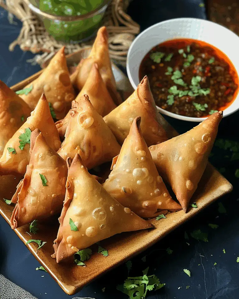 Crispy Samosas with Homemade Tamarind Chutney