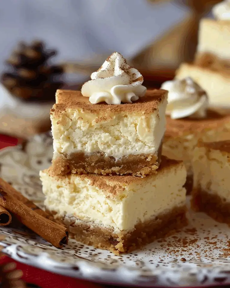 Eggnog Cheesecake Bars