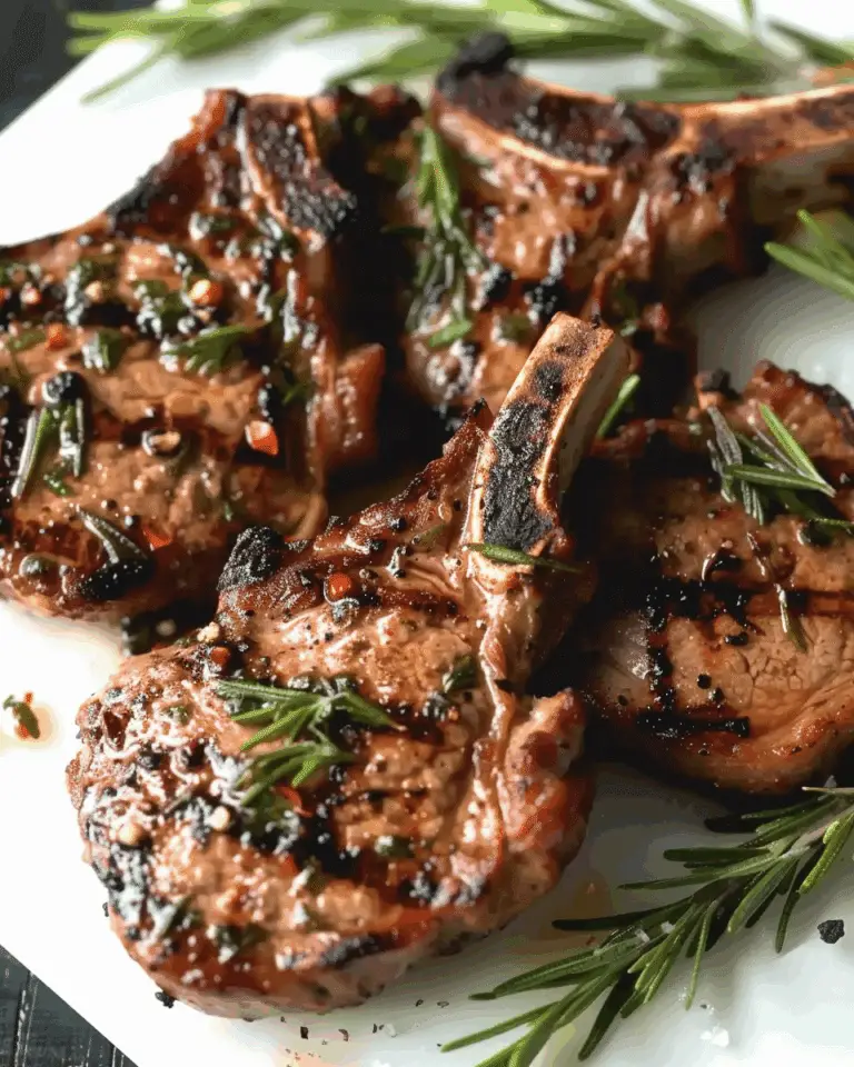 Garlic and Rosemary Grilled Lamb Chops
