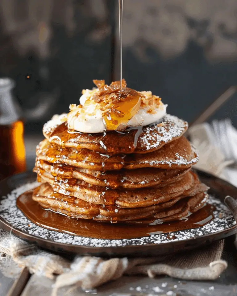 Gingerbread Pancakes with Spiced Syrup