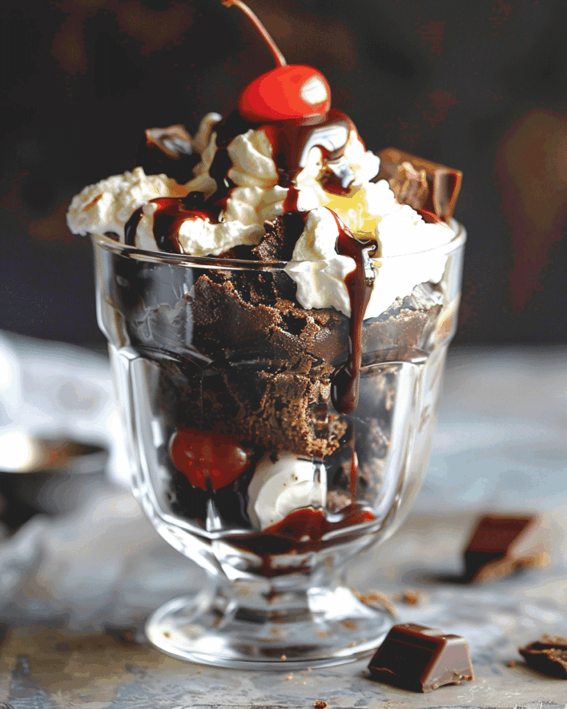 Hot Fudge Brownie Sundae