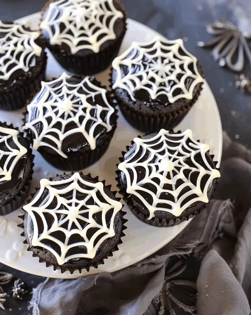 How to Make Spiderweb Cupcakes